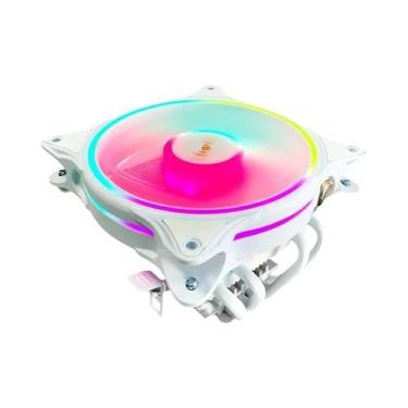 Imagem de Cooler De Ar Para CPU Intel AMD 3Pin/4Pin ARGB Com 4 Tubos De Calor Pa