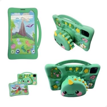 Imagem de Tablet Infantil Dinossauro Verde 128GB WiFi Dual Band - BRUP, 128GB, V
