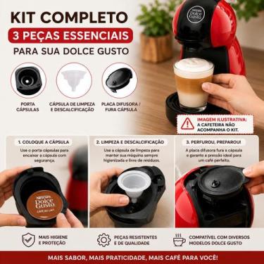 Imagem de Kit Completo Arno Dolce Gusto 3 Peças  Porta Cápsulas  Placa Difusora 
