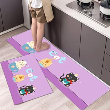 Imagem de jia cool 1 peça conjunto de tapetes de cozinha antiderrapante tapete de apoio para casa festa de feriado tapete vintage, para tapete de cozinha, (40,64 cm x 119,44 cm)