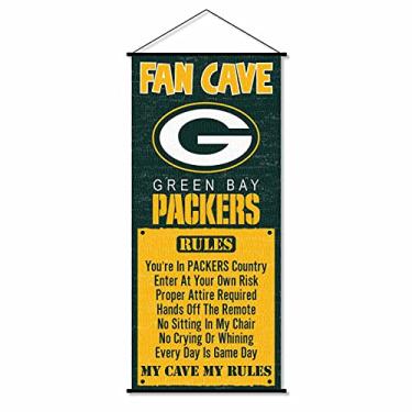 Imagem de WinCraft Green Bay Packers Man Cave Fan Banner Wall Door Scroll