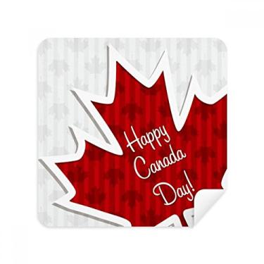 Imagem de Feliz dia do Canadá 4 de julho, tecido de camurça com textura de folha de bordo, 2 unidades
