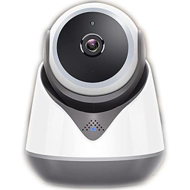 Imagem de Câmera de segurança wi-fi, câmera IP 1080P HD, câmera doméstica interna wi-fi com detecção de movimento de visão noturna com áudio de 2 vias para babá de animal de estimação, slot para cartão
