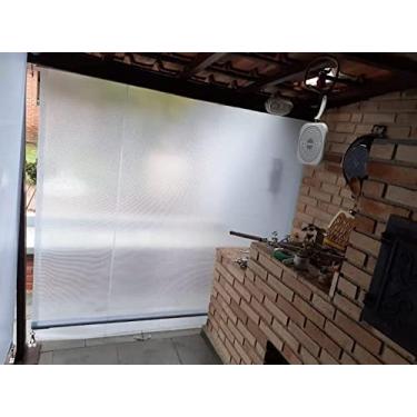 Imagem de Toldo Cortina Retrátil em Alumínio completo : Medidas 2m x 2,60m - Alta resistência – Lona Night & Day Cor Cristal