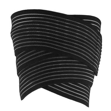 Imagem de Braçadeira de Suporte de Bandagem Respirável para Homens, Mulheres, Academia, Corrida, Black 200cm., como descrito
