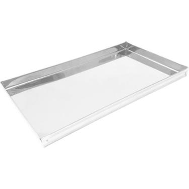 Imagem de Bandeja Canto Liso 40 X 25 X 2 Cm Em Inox