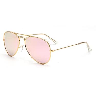 Imagem de Óculos de sol polarizados femininos masculinos armação de metal UV400 rosa óculos de sol fashion, espelho rosa, outros