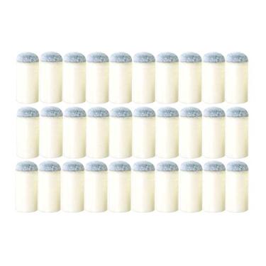 Imagem de RLECS 30pcs Pontas de substituição profissional de bilhar 13 mm Pontas cinza cutânea durável haste de reparo de grãos de piscina
