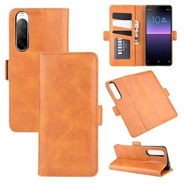Imagem de HONGYAN Capa de telefone Para Sony Xperia 10 II Fivela Magnética Magnética Estojo de Couro Horizontal Com Holder & Cart Card Slots & Carteira Capa protetora