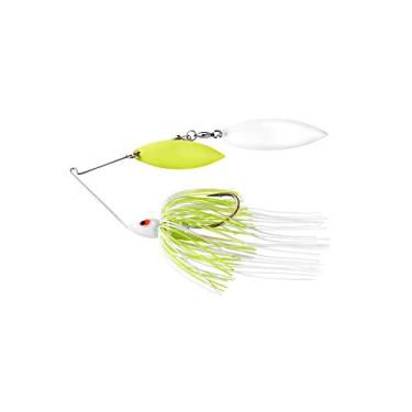 Imagem de War Eagle WE38PW02 Isca de pesca artificial de salgueiro duplo com cabeça pintada de guerra 3/8, verde-limão branco