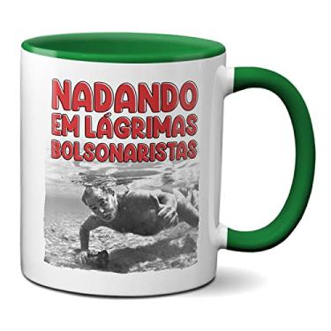 Imagem de Caneca Lula Mergulhando Nadando Em Lágrimas Bolsonaristas! (Verde)