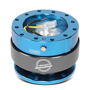 Imagem de NRG Innovations NRG-SRK-200BL-TI Full T-6061 Volante de alumínio 6 parafusos Hub Gen 2.0 Kit de adaptador de liberação rápida Azul