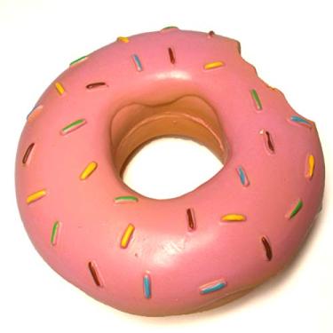 Imagem de WANT CHEW Brinquedos mastigáveis de látex para cães, donuts 9 cm