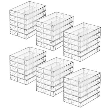 Imagem de Fasmov Pacote com 30 capas de fita de plástico transparente para armazenamento de áudio e cassete