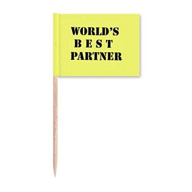 Imagem de Marcador de palito de dente Best Partner Teammate Colleague Topper Decoração de festa