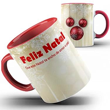 Imagem de Caneca Color Que Este Natal Te Encha De Amor E Paz 19ia (Vermelho)