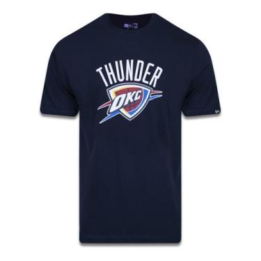 Imagem de Camiseta Plus Size Regular Manga Curta Oklahoma City Thunder Logo Mari