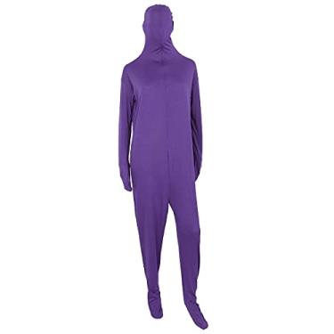 Imagem de Halloweens Stealth Suit Costume Play Suit Party Performing Costume Bodysuits for Women Man (Purple) Party Decoration