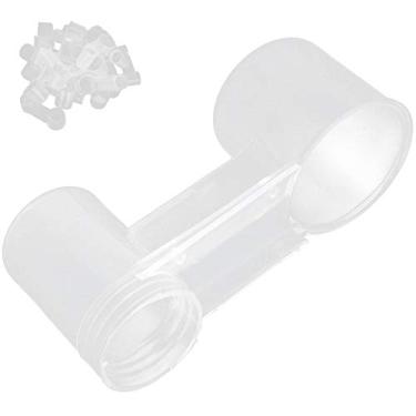 Imagem de Dispensador de água animal pequeno, dispensador de água papagaio amplamente compatível 20 peças material plástico fácil de instalar para papagaio para crested myna