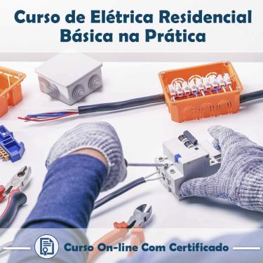 Imagem de Curso online em videoaula de Elétrica Residencial Básica na Prática com Certificado + 2 brindes