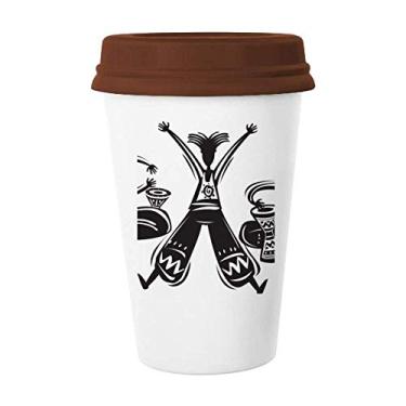 Imagem de Caneca de pandeiro Dance Celebrate Mexico Totems Caneca de café Copo de cerâmica Copo de cerâmica
