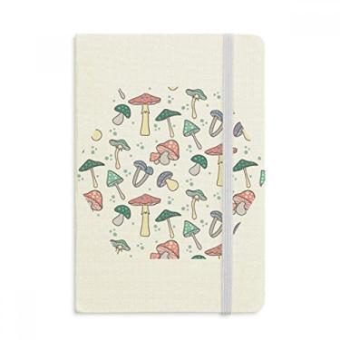 Imagem de Lindo caderno de ilustração de cogumelo rosa azul oficial de tecido capa dura diário clássico