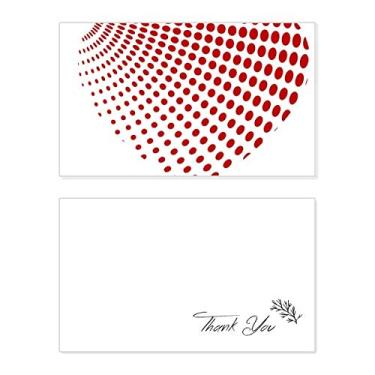 Imagem de Red Radiate Dots Cartão de agradecimento Dia dos Namorados aniversário aniversário comemorações casamento agradecimento