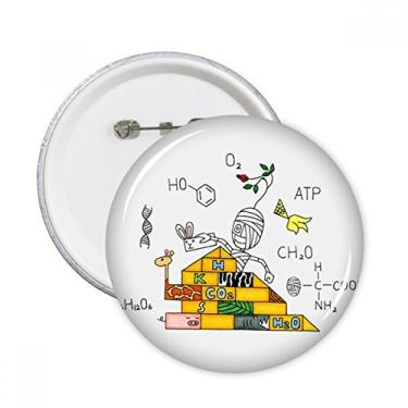 Imagem de Egypt Mummy Horus Química Pirâmide Pinos Redondos Emblema Emblema Acessório Decoração 5 peças