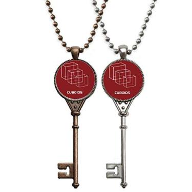 Imagem de OFFbb-USA Colar com pingente geométrico matemático para decoração de casais