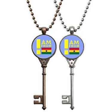 Imagem de OFFbb-USA I Am from Ghana Art Deco Presente Fashion Chaveiro Pingente Joias Decoração de Casal
