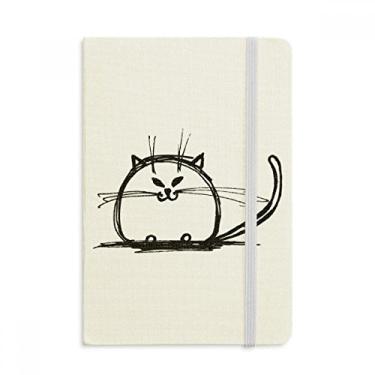 Imagem de Caderno em formato de gato pesado encaracolado, capa dura oficial, diário clássico