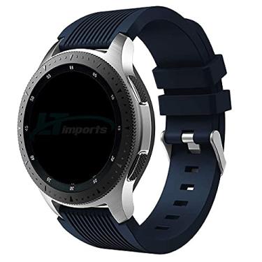 Imagem de Pulseira Clássica 22mm compatível com Samsung Galaxy Watch 3 45mm - Galaxy Watch 46mm - Gear S3 Frontier - Amazfit GTR 47mm - Marca Ltimports (Azul Night)