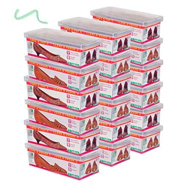 Imagem de Caixa Organizadora De Sapatos Tênis Ordene Pequena Kit C/ 18