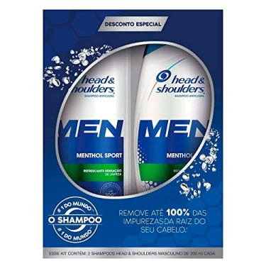 Imagem de Head & Shoulders - Embalagem Shampoo Anticaspa Masculino Menthol Sport, Protege contra a Caspa, Shampoo Anticaspa com Mentol, Embalagem de 2, Pack com 2, 200 ml cada uma​