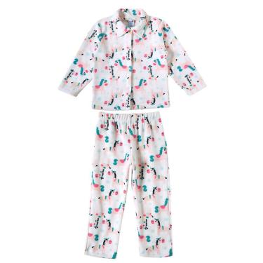 Imagem de Pijama Longo Infantil Soft Bichos Divertidos  Off White Tip Top