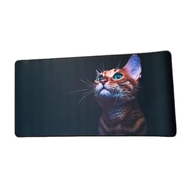 Imagem de Mouse Pad Gamer Grande Resistente à Água Mousepad Gamer Tapete De Mouse Mouse Pad Para Jogo Escritório Laptop Pad De Mouse (Gato)