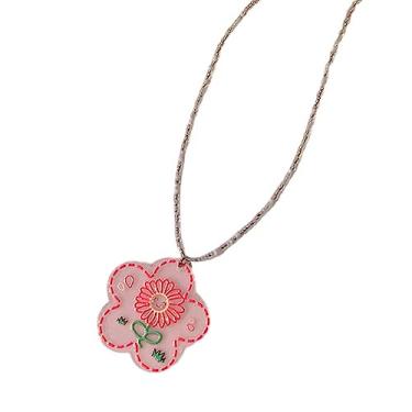 Imagem de Maybenice Gargantilha de flor com contas coloridas e corrente ajustável para meninas verão praia colar acrílico joia, one size, Acrílico, Sem Pedra Preciosa