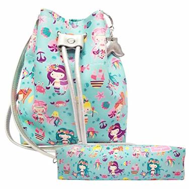 Imagem de Kit Infantil Feminino Bolsa e Estojo Sereias Fundo do Mar, Magicc MI-055