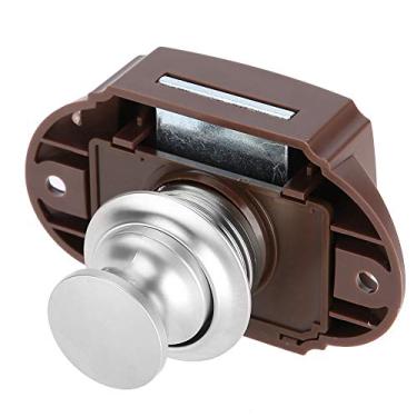 Imagem de Fechadura para Motorhome, Trava de Gabinete Com Botão de Pressão, Sem Necessidade de Chaves para Gabinete de Iate, para Barco RV