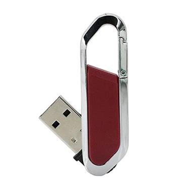 Imagem de 16 GB mosquetão forma USB 2.0 Flash Drive Pen Drive Memory Stick USB Stick USB Flash Disk USB Thumb Drive disco USB Stick U disco pendrive (Brown)