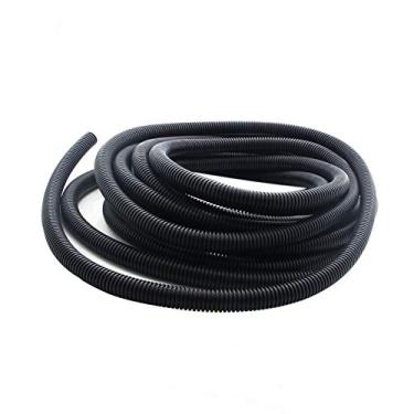 Imagem de Bettomshin 1 peça tubo corrugado conduíte de fio PP tubo de polietileno não dividido mangueira de tubo de fio flexível 17 mm diâmetro interno 21,2 mm diâmetro externo 10 m longo para capa de cabo líquido manga preta