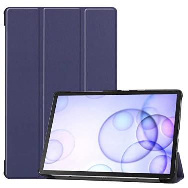 Imagem de ZZOUGYY Capa de tablet para Samsung Galaxy Tab S6 10.5 T860 T865 T867 (versão 2019), capa de couro ultrafina com suporte para Galaxy Tab S6 2019 SM-T860 SM-T865 SM-T867 10,5 polegadas (KST-azul