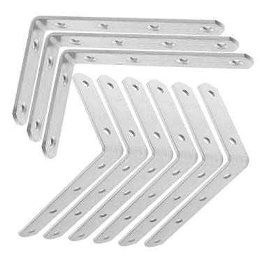 Imagem de Gadpiparty 10 Pcs Código De Canto De Aço Inoxidável L Suportes Para Prateleiras Montagem Em Prateleira Prateleiras Metálicas Prateleira De Canto Preta Decorar Nome Comum