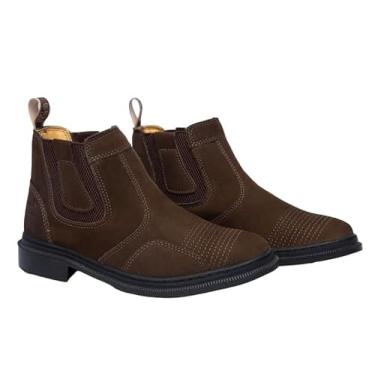 Imagem de Botina Vaquejada Masculina Feminina Couro Legitimo Bota Agro Vaqueiro