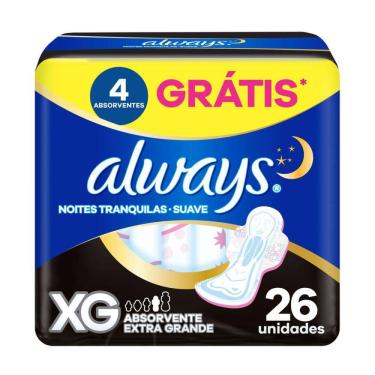 Imagem de Absorvente Always Noturno Suave Xg Com 26 Unidades