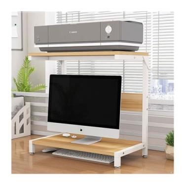 Imagem de GRFIT Suporte para impressora, suporte de computador para desktop, suporte de áudio multicamadas, suporte de monitor, prateleira de impressora de escritório, suporte de anfitrião, impressora de mesa