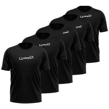 Imagem de Kit 5 Camisetas Luken Dryfit/Academia/Sport (M, KIT 5 PEÇAS DRY PRETA)