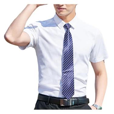 Imagem de Letuwj Camisa de manga curta roupas de trabalho masculinas e femininas com a mesma camisa profissional, Branco feminino, P