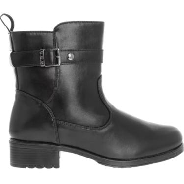 Imagem de Bota Feminina Casual Dia a Dia Cano Baixo Detalhe em Fivela Salto Baixo Mooncity 72115