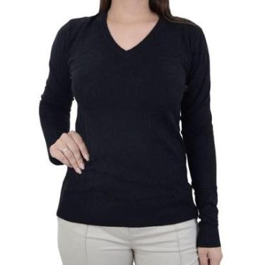 Imagem de Blusa Feminina Facinelli By Mooncity Tricot Preta - 651024-Feminino